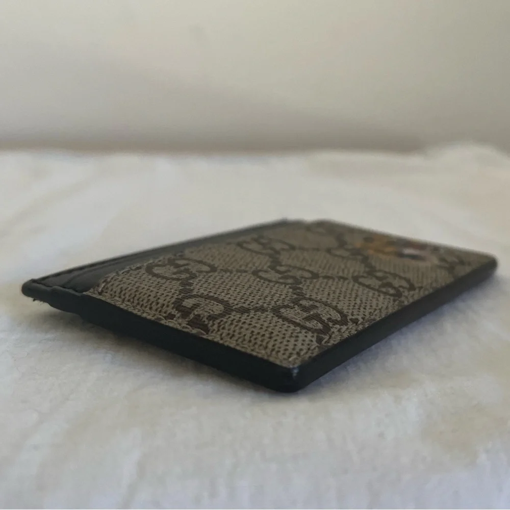 Gucci GG Supreme Monogram Tiger Print Card Holder Ltd Ed Dust bag,Box